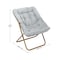 Flash Furniture Archer 28-in Oversized Portable Faux Fur Folding Saucer Chair, Gray Faux Fur/Soft Gold Frame FV-FSC-027-GY-SGD-GG - alternate 2